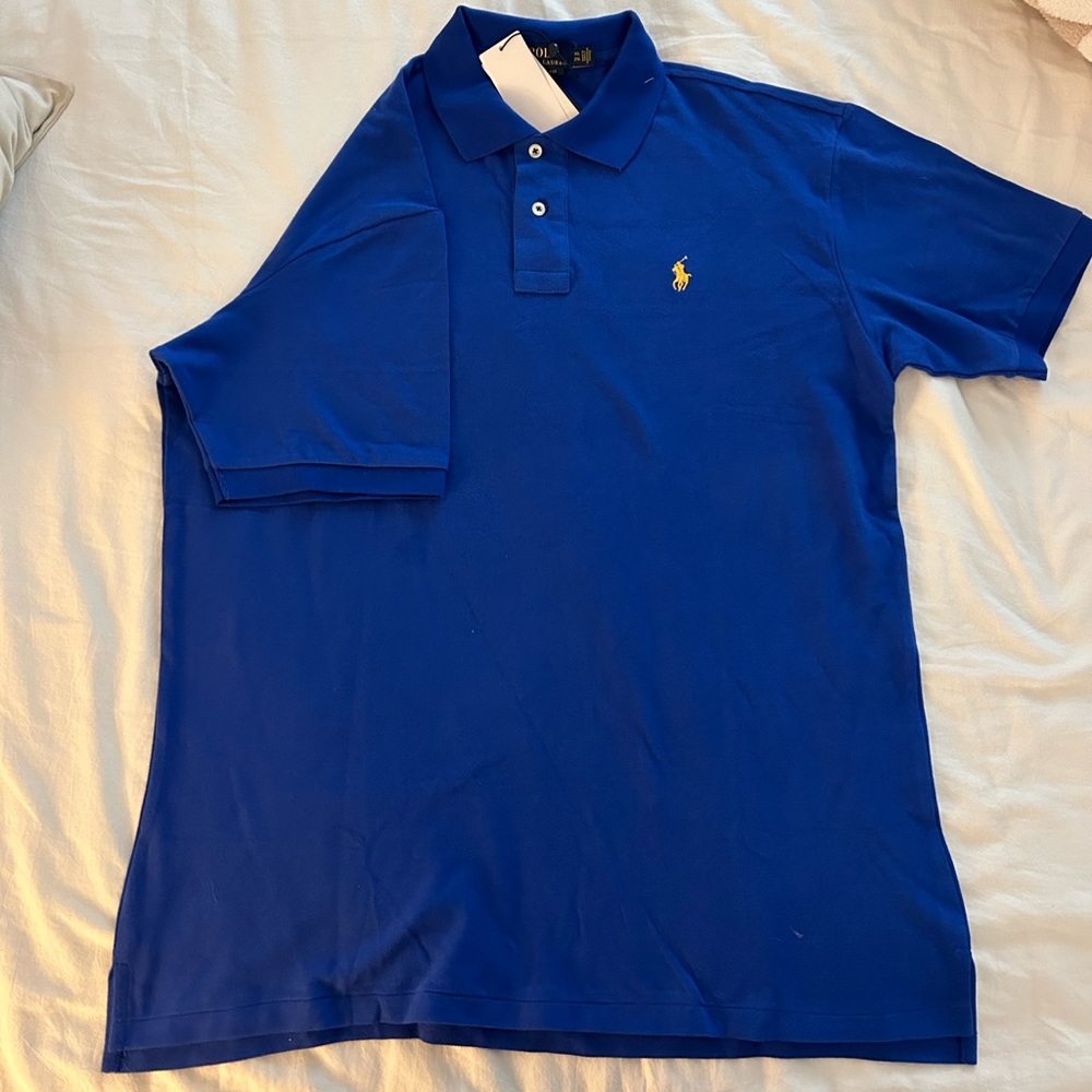 Polo Collared Shirt | Size XXL | Blue
